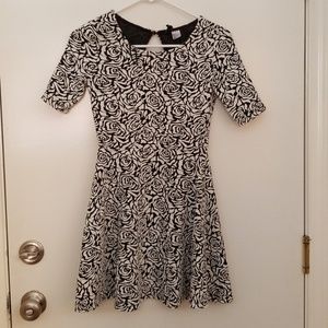 H&M Black floral dress